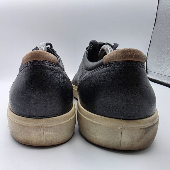 ECCO Soft 7 Mens Size 13 Black Leather Lace Up Shoes Walking Comfort Work Wear - Picture 5 of 13